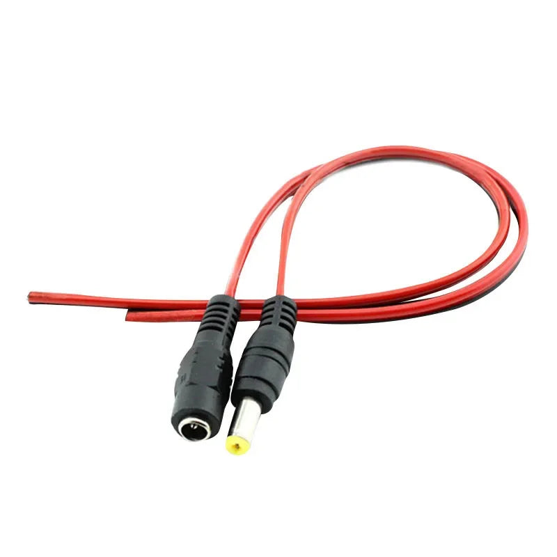 10pcs/Lot Male Female Plug 12V Dc Power Pigtail Cable Jack For Cctv Camera Connector Tail Extension DC Wire