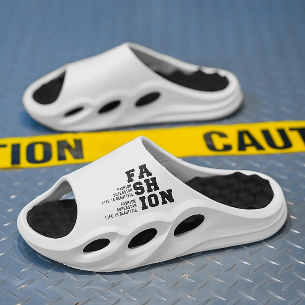 Men Fashion Massage Slippers Indoor/Outdoor Sandals Beach Flip Flop Thick Sole Male Slides Summer Non-Slip Men Shower Slippers