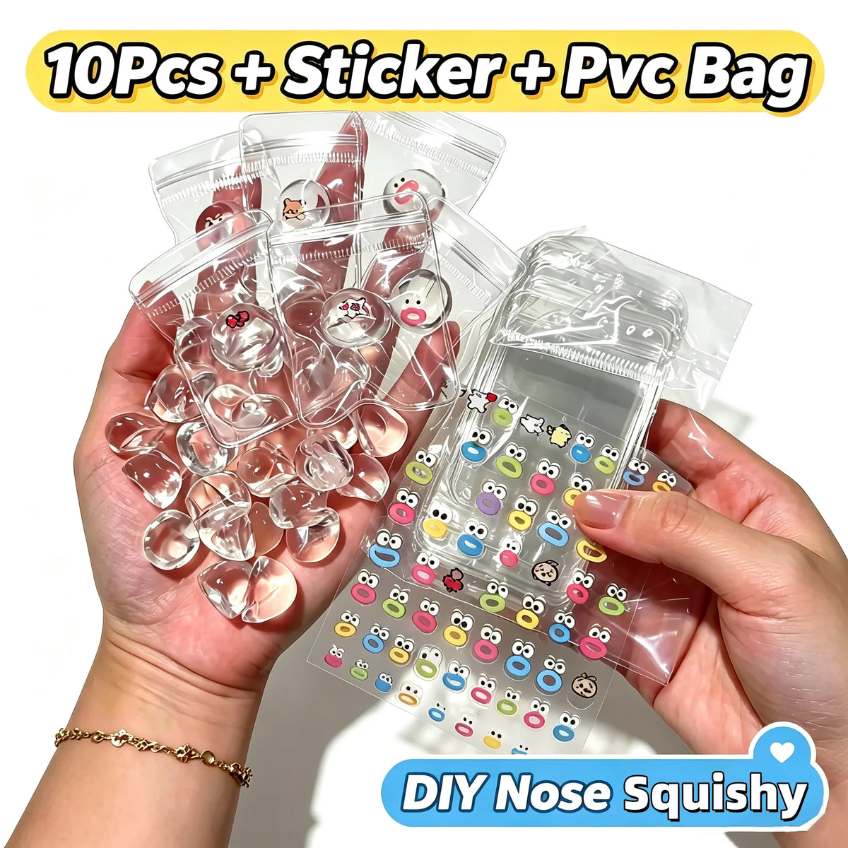 10/20/30Pcs Mini DIY Squishies Expression Squeeze Fidget Toy Emotion Fidget Poppers Sensory Fidget Toys Cute Desk Accessory Gift