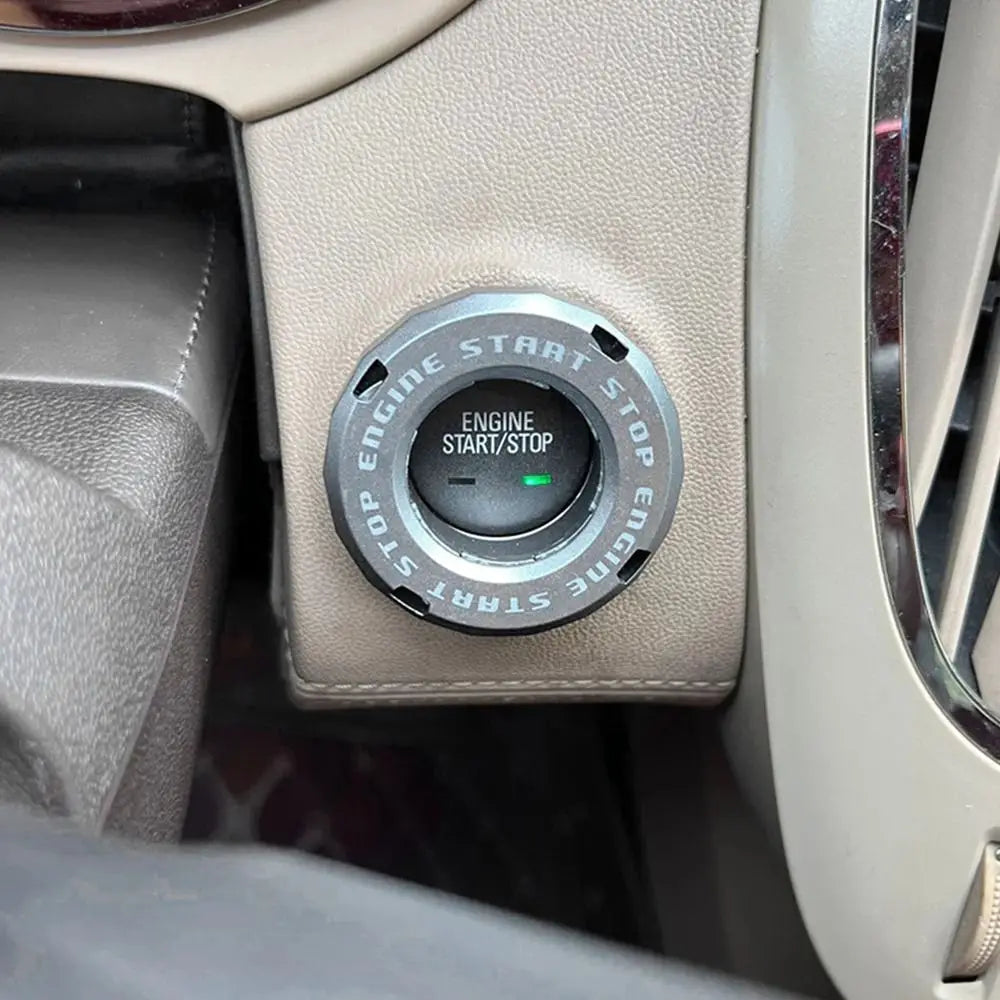 1-Key Start Button Decorative Cap Car Interior Sticker Ignition Device Decor Ring ABS Universal DIY Lock Motorcycle Key Cover