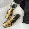 JOZHAMTA Size 34-43 Women Flats Sandals  Fashion Summer Shoes Real Leather Casual Sexy Round Toe Party Daily Dress Sandals