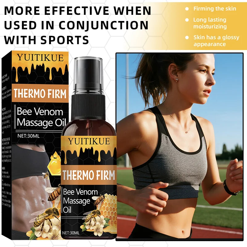 YUITIKUE Firming Bee Venom Massage Oil for joint and muscle relief, barrier-strengthening hydration, and knee body massage