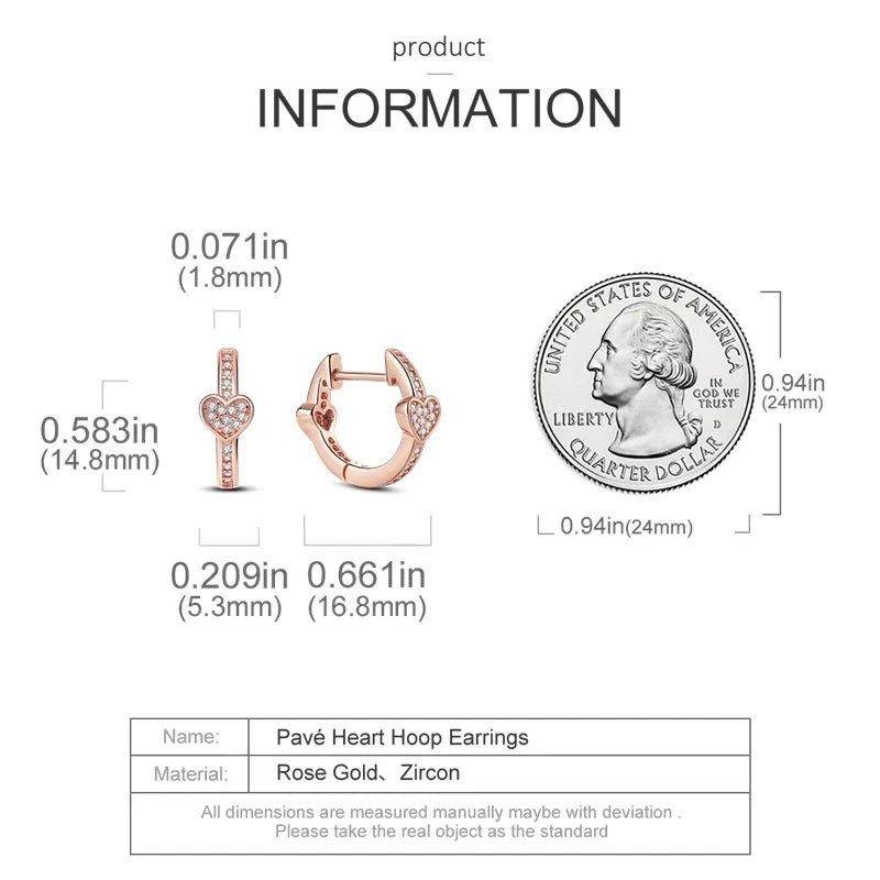 Genuine 925 Sterling Silver Love Feather Earrings Fit Original Charms Hoop For Women Girls Stud Earring Fine Jewelry Gifts