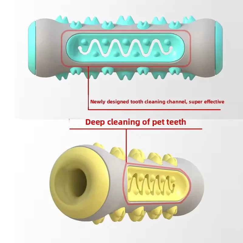 Dog Chew Bone Toy Molar Stick Teeth Cleaning Leak Food Design Self Play Interactive Pet Toy For All Breeds Dogs Relieve Boredom