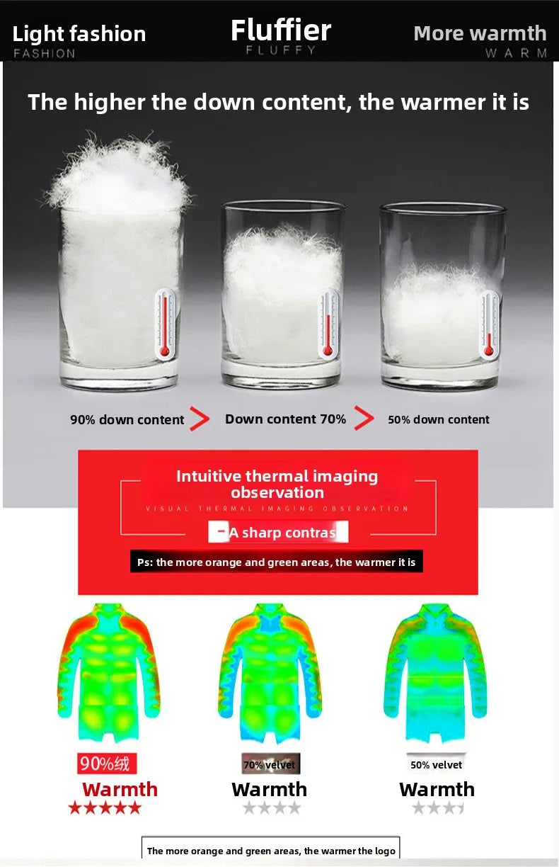 Winter Luxury Brand Men's Down Jacket Coat Parkas Padding Warm Puffer Jackets Long Man Jacket Knee Length Thickened Hooded HXY02