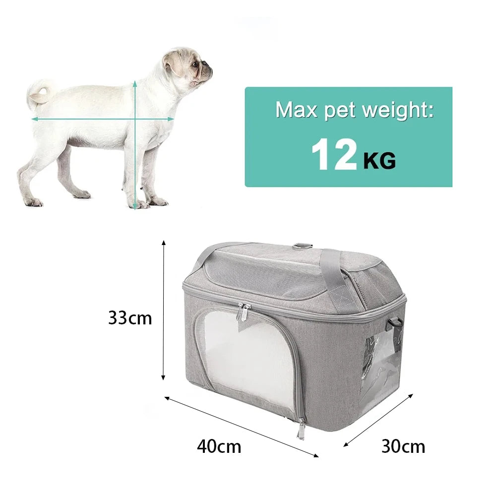 Pet Backpack Breathable Cat Carrier Bag Travel Airline Approved Transport Bag For Small Dogs and Cats