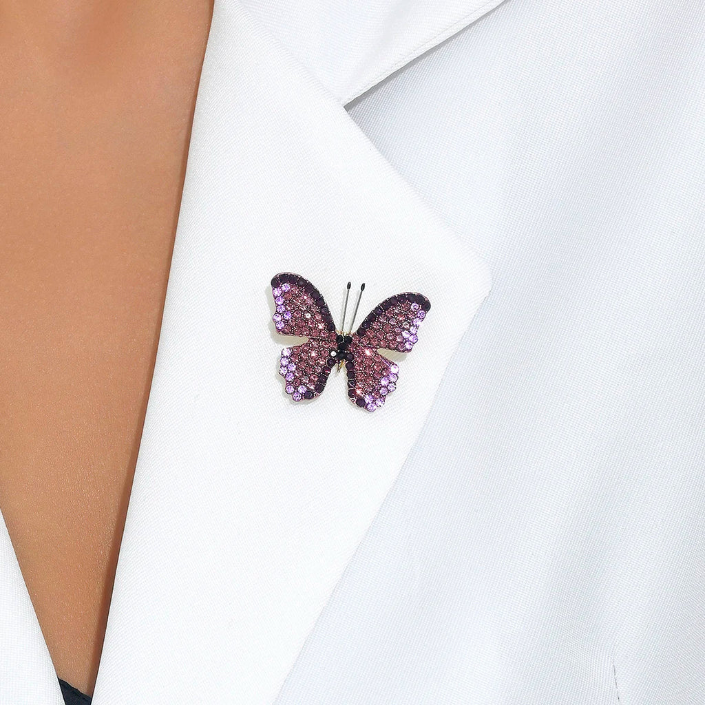 Cute Butterfly Brooch for Women, Sparkling and Vibrant with Forest Style Design, Daily Wear Brooch Accessories