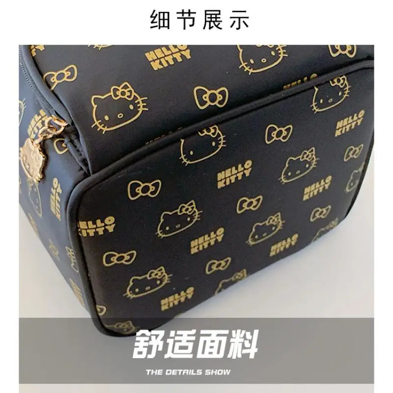 Sanrio Hello Kitty Handbag Cosmetic Bag Hot Selling Item New Product Kawaii Cartoon High-Capacity Outdoors Campus Adult Student