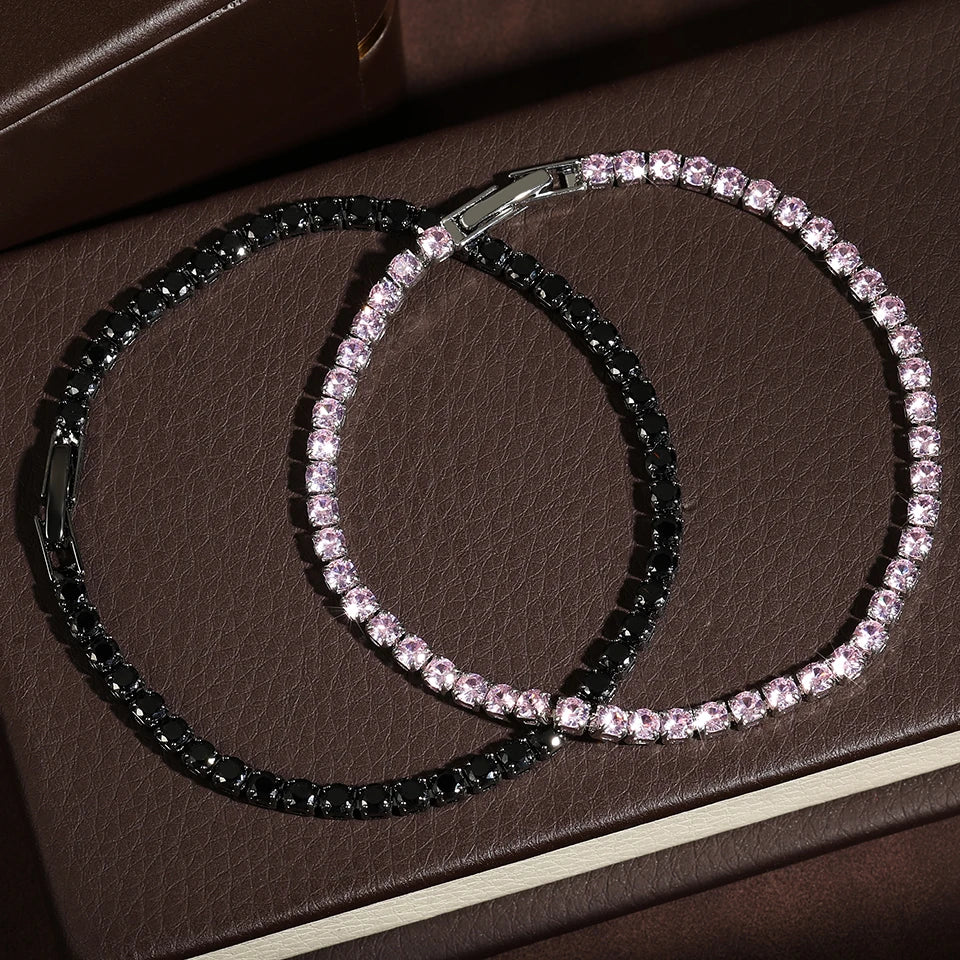 Fashion Zirconia Tennis Bracelet For Women Crystal Charm Designer Tennis Thin Chain Bracelet On Hand Wedding Jewelry