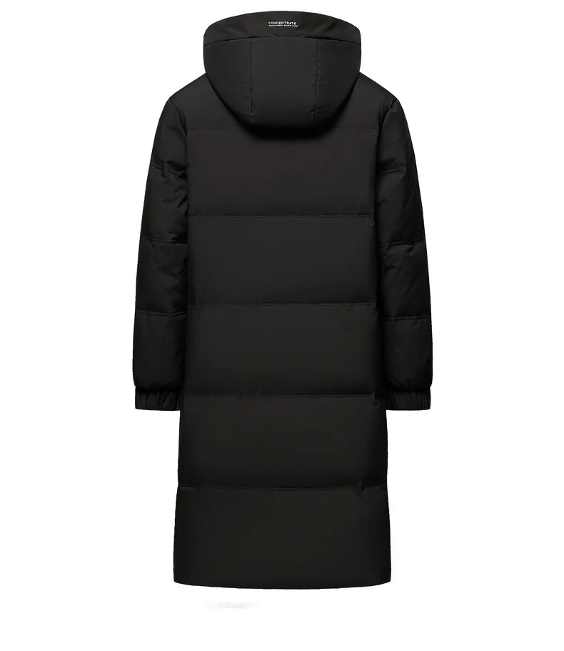 Winter Luxury Brand Men's Down Jacket Coat Parkas Padding Warm Puffer Jackets Long Man Jacket Knee Length Thickened Hooded HXY02