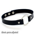 Black PU Leather Punk Choker Collar Necklace with Rivets Gothic Femme Jewelry for Party Club Sexy Goth Pendientes