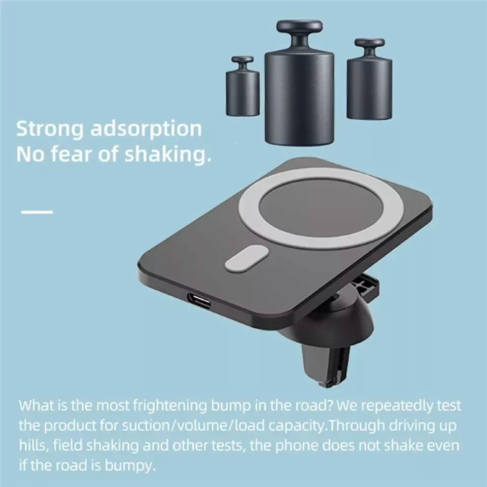 UYUXIO 30W Wireless Charger Magnetic Car Phone Holder for iPhone 16 15 14 13 Pro Max 12 Fast Charging Magnet Induction Adapter