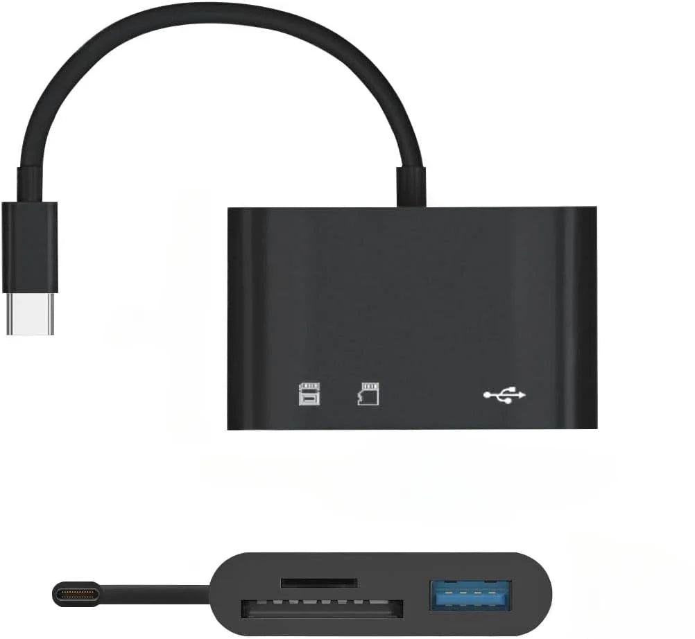 USB C SD Card Reader for iPhone 15-17 iPad Mac pro Air with USB a Port Micro SD Memory Card Adapter Camera Card Reader