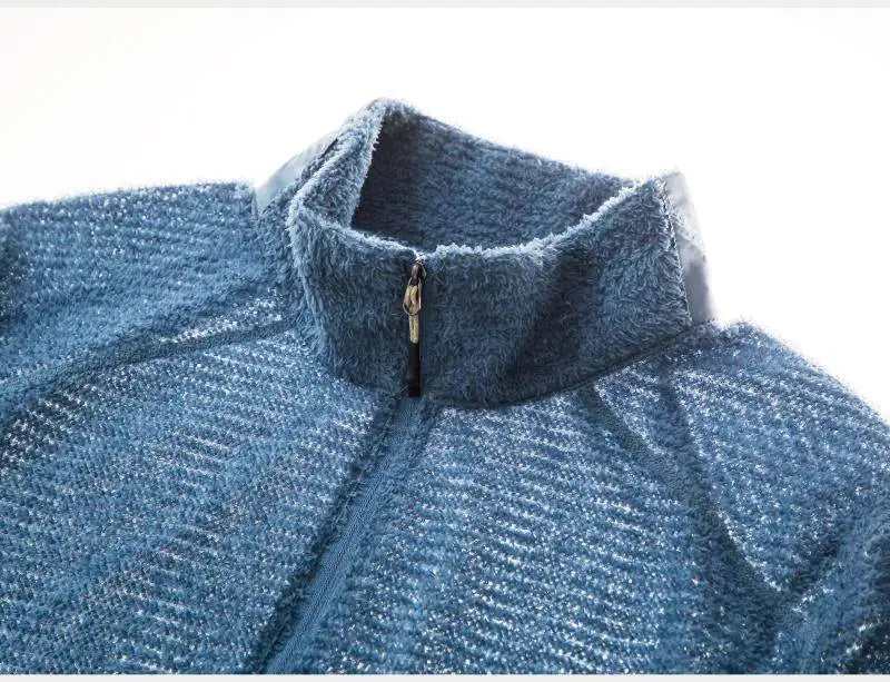 Women's Half-Zip Stand Collar Sweatshirt, Versatile Air Fleece Base Layer for Outdoor Camping, Hiking, Cycling