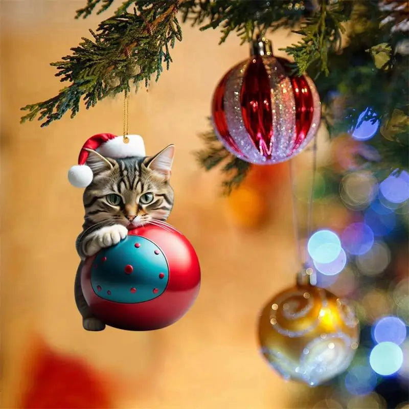 Cartoon Cute Dog Christmas Ornaments Fun Dachshund Dog Hanging Decoration Xmas Tree Graphic Design Pendant Home Car Decor