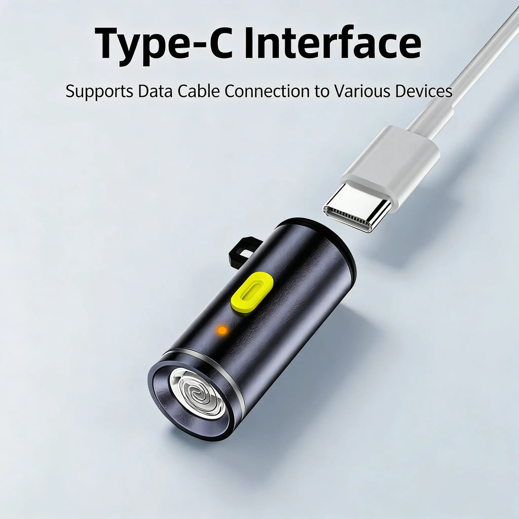 Mini USB-C Electric Lighter - Flameless Compact Portable For Air Travel & Outdoor Activities