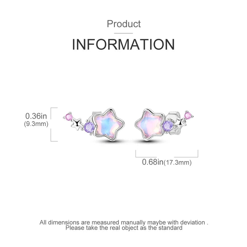 Original 925 Sterling Silver Colorful Cute Animal Pet Stud Earrings For Women Collocation For Girlfriend Birthday Gift