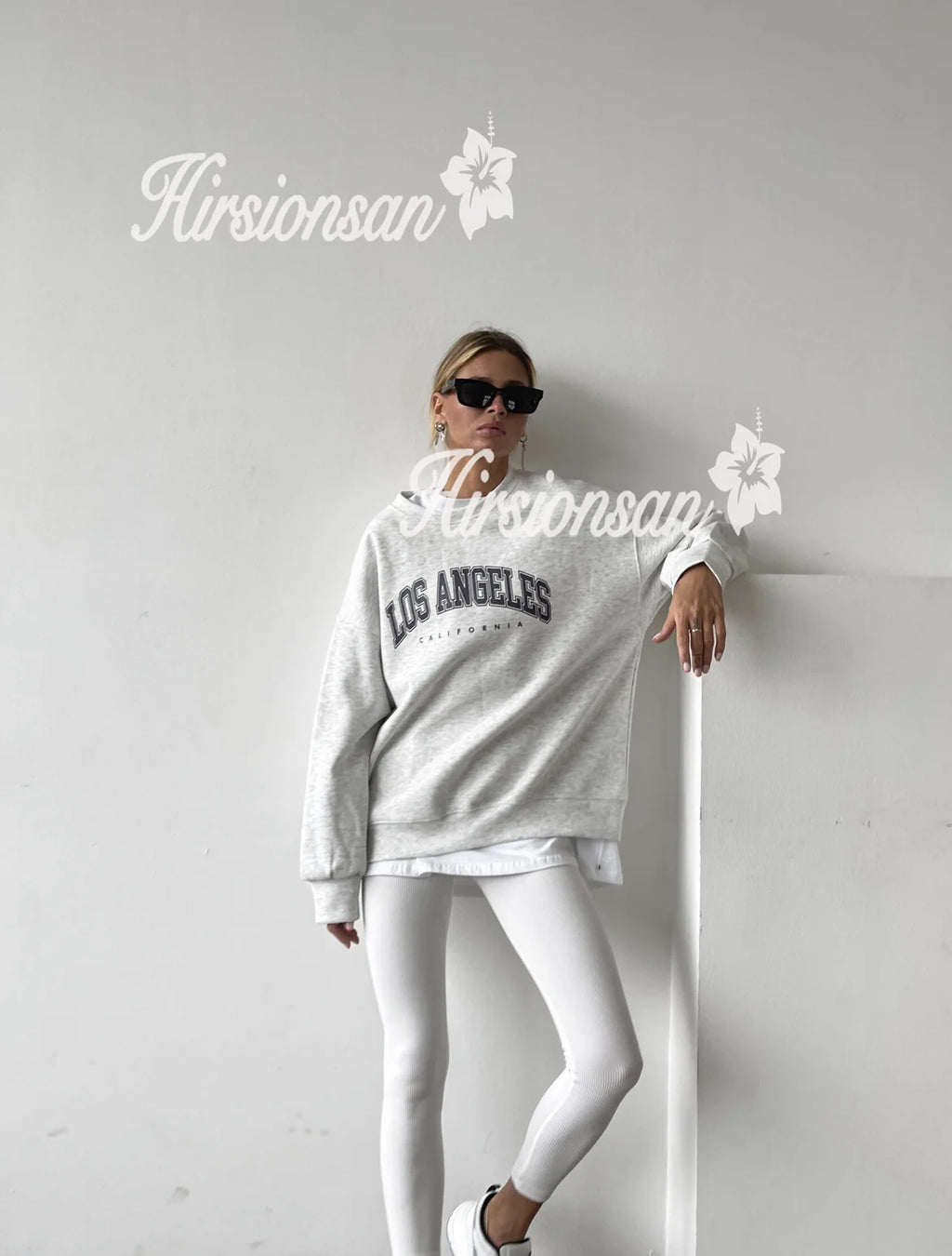 Hirsionsan Letter Print Women Sweatshirt 35% Cotton Soft Basic Loose Female Pullovers Korean Hoodies 2023 AutumnNew Y2k Fleece