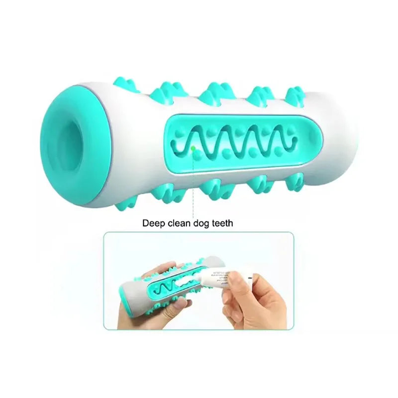Dog Chew Bone Toy Molar Stick Teeth Cleaning Leak Food Design Self Play Interactive Pet Toy For All Breeds Dogs Relieve Boredom