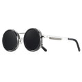 CRIXALIS Polarized Round Sunglasses ND9 Adjustable Dimming Men Women Retro Punk Men's Fishing Eyeglasses Outdoor Shades UV400