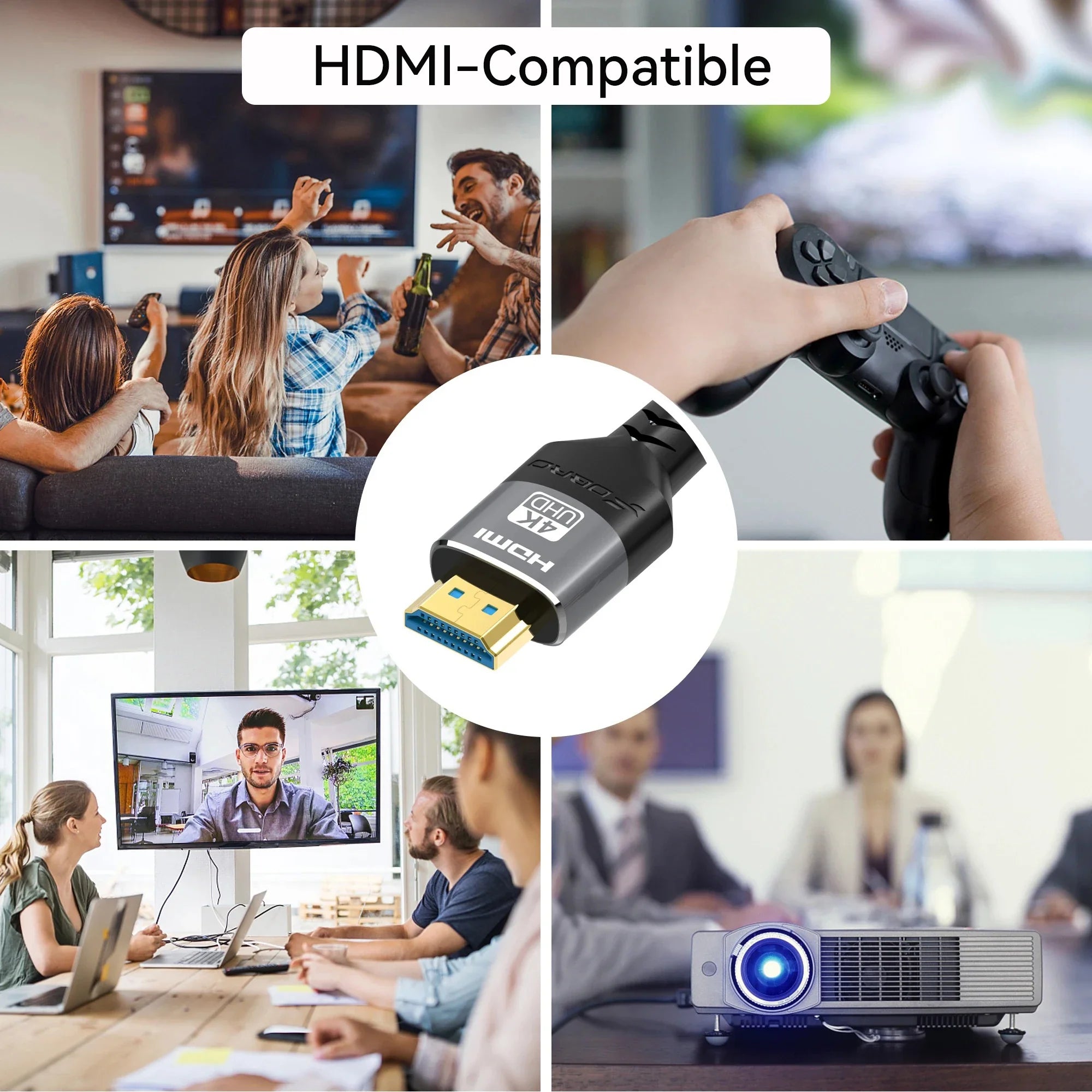 HDMI Cable 4K 60Hz HDMI-Compatible Ultra HD 1080P 120Hz High Speed Video Audio HDMI 2.0 Cable For PS4 TV Laptop Monitor Rtx3080