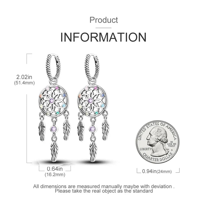 Genuine 925 Sterling Silver Love Feather Earrings Fit Original Charms Hoop For Women Girls Stud Earring Fine Jewelry Gifts