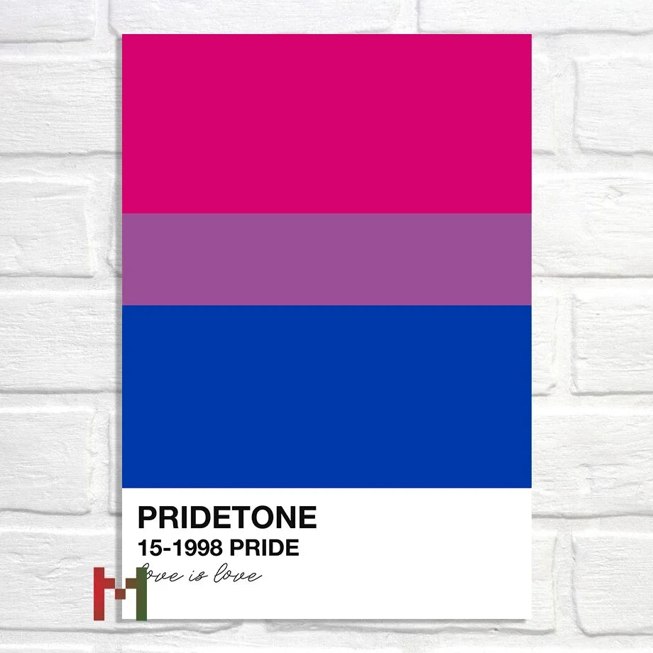 Abstract Pride Art Canvas Print Wall Decor LGBT Home Art