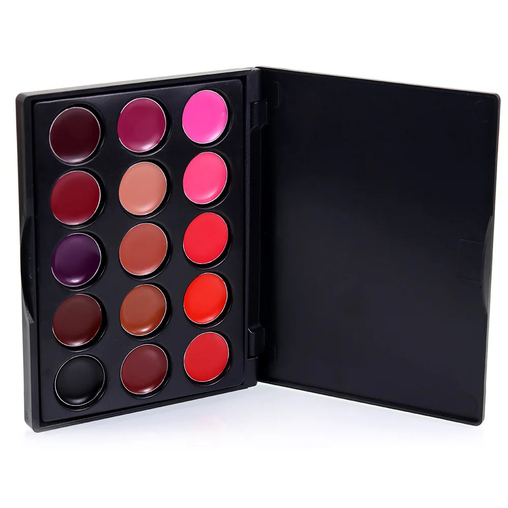 POPFEEL15 Colors Lipstick Palette Set Long Lasting Lip Gloss Korean Cosmetics Women Lip Tint Cheap and Small Beauty Lip Stain
