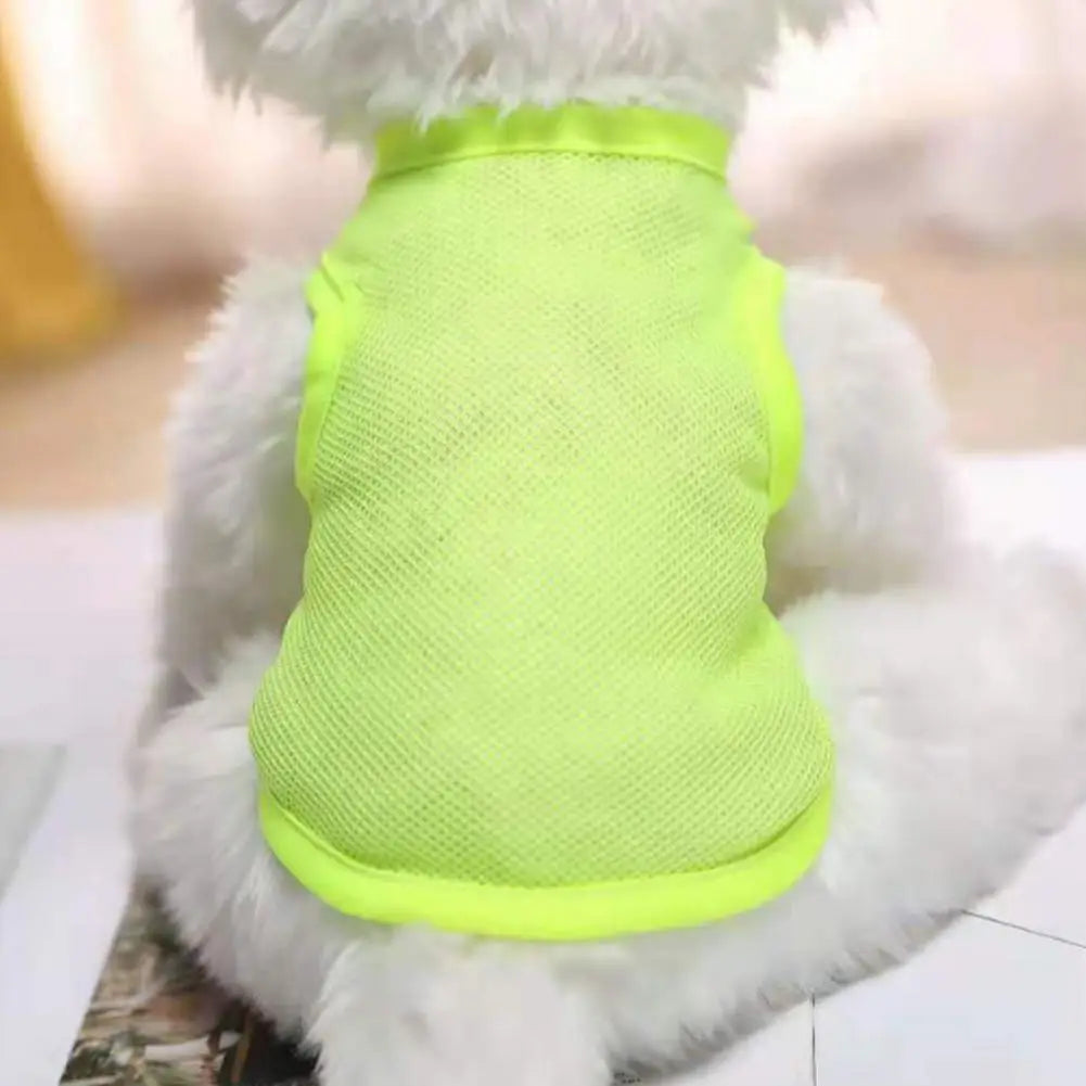 Attractive Puppy T-Shirt Solid Color Dog Shirt Shrink-resistant Stretchy Comfortable Touch Dog Apparel