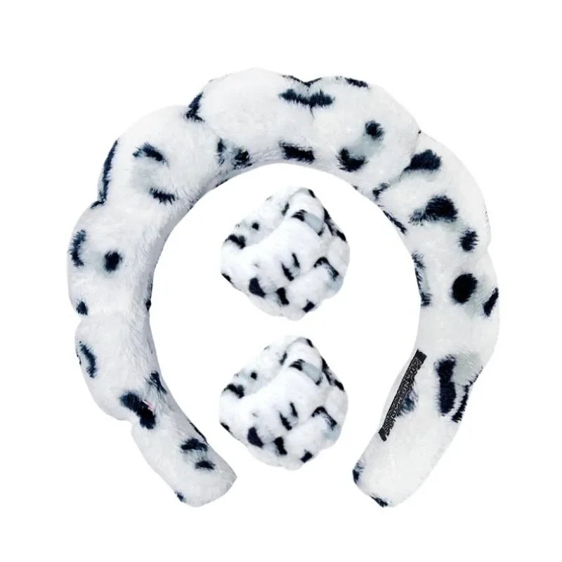 3Pcs/set Makeup Headband Puffy Sponge Spa Head Bands for Women Girls Washing Face Skincare Yoga Facial Mask Sports Hair Headband