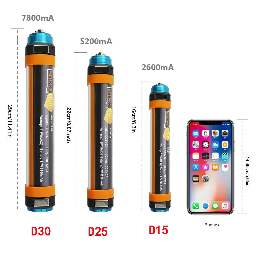 ZK30 Portable LED Camping Light Flashlight Tent Lamp USB Rechargeable Waterproof Lantern Flashlight Hanging Magnetic