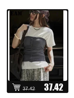[EAM] Loose Fit Black Asymmetrical Big Size Sweatshirt New Turtleneck Long Sleeve Women Big Size Fashion Tide Spring 2026 OA869