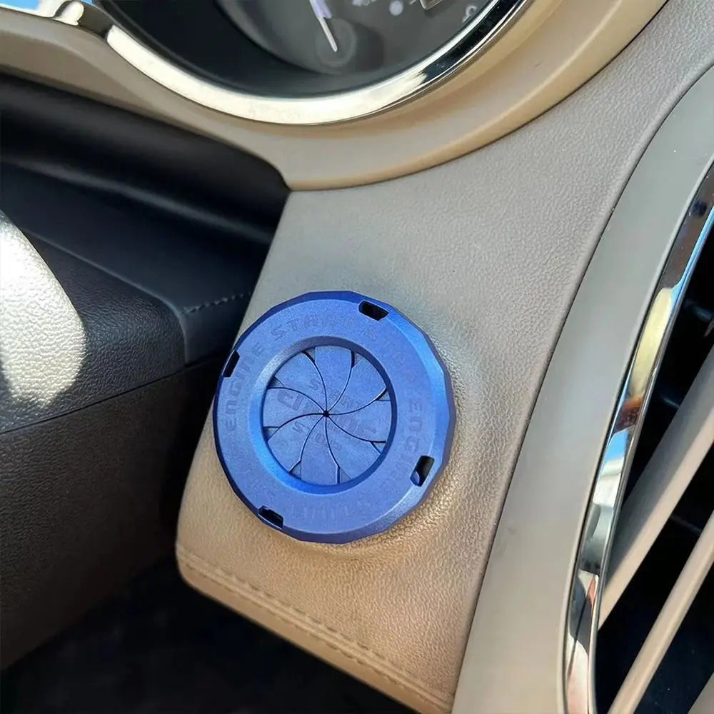 1-Key Start Button Decorative Cap Car Interior Sticker Ignition Device Decor Ring ABS Universal DIY Lock Motorcycle Key Cover
