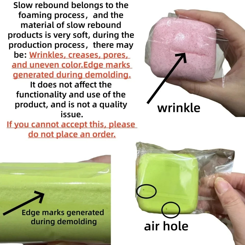 Squishy Simulated Square Bread Squeeze Toy Stress Relief Slow Rising Small Toast Sensory Fidget Toys for Anxiety ADHD Kids Adult