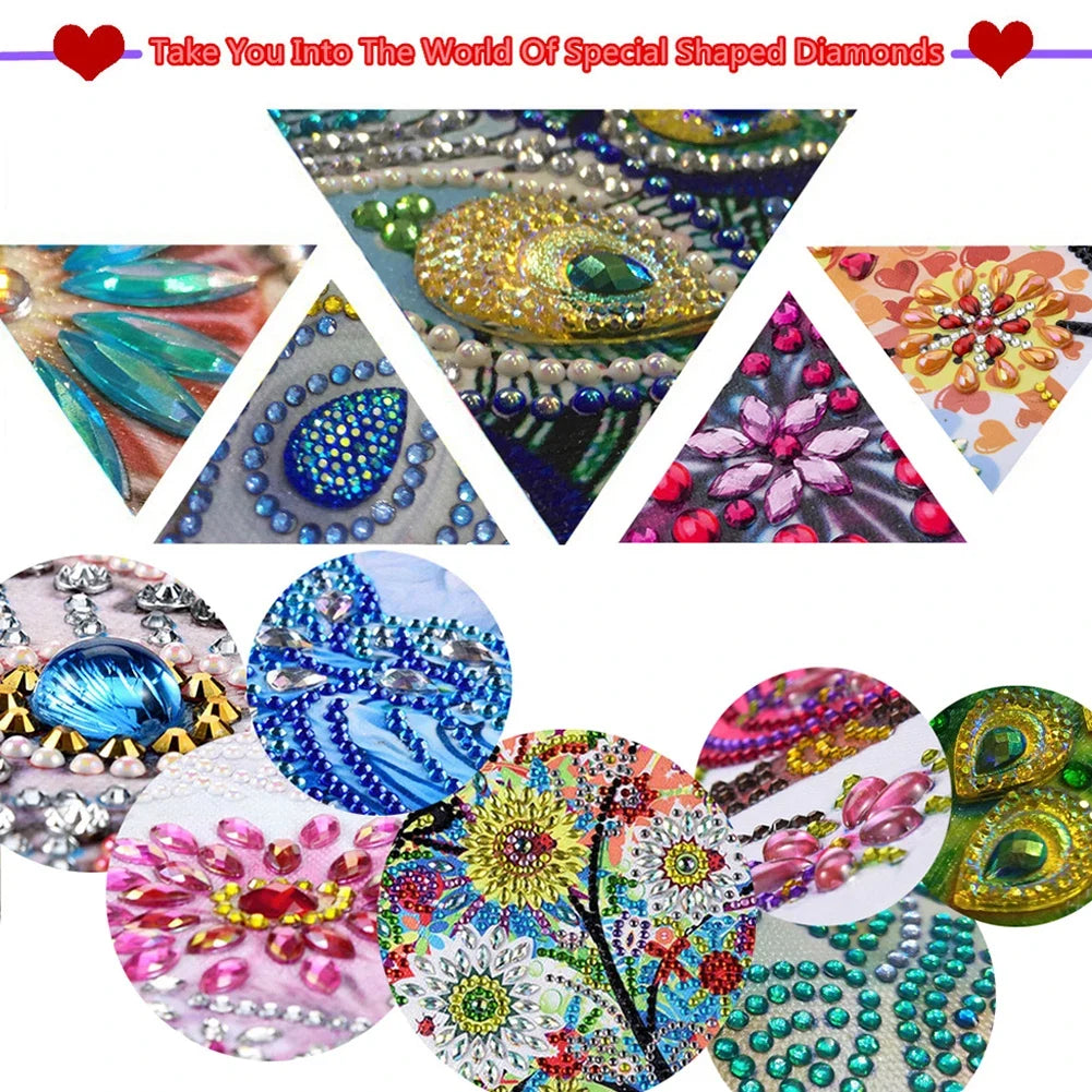 5D DIY Partial Special Shaped Drill Diamond Painting Kit Animal Decoration