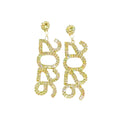 New Full Diamond New Year's Number 2026 Earrings, Christmas Gifts, Personalized Water Diamond Earnail Accessories