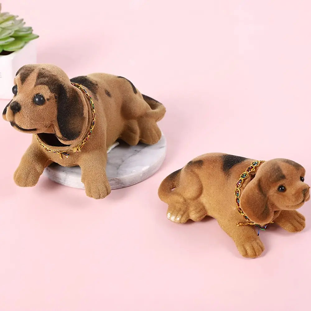 Car Dashboard Nodding Puppy Toys Cute Shaking Head Dog Doll Auto Decor Car Ornaments Kids Gift Auto Interior Accessories