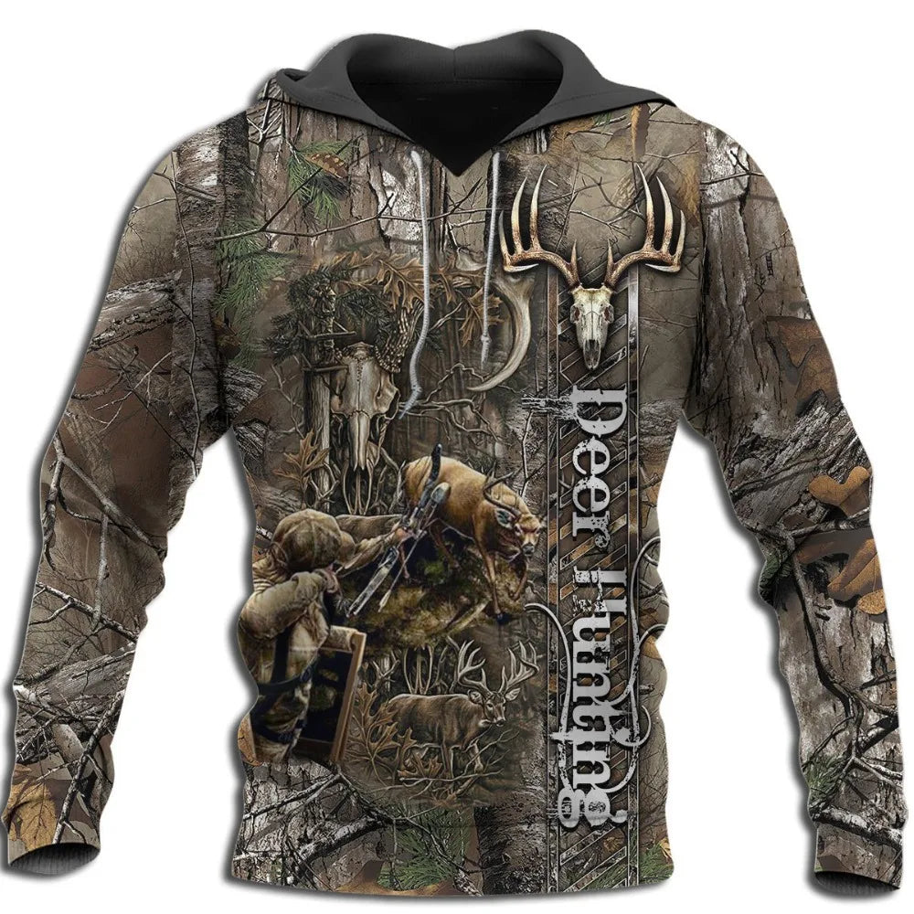 2024 Four Seasons Maple Leaf Camouflage 3D Sports Shirt Men's Fishing Outdoor Camping Hunting Clothing Jacket Men's Hoodie