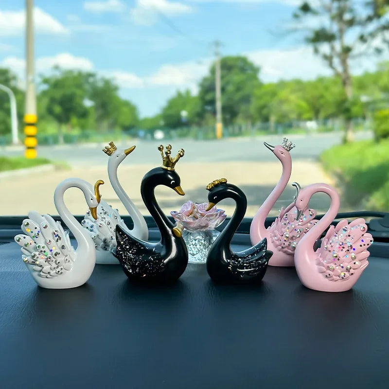 Nordic Swan Crafts Sculpture Living Room Decor Home Decoration Accessories Office Desktop Ornaments Car Dashboard Decoration