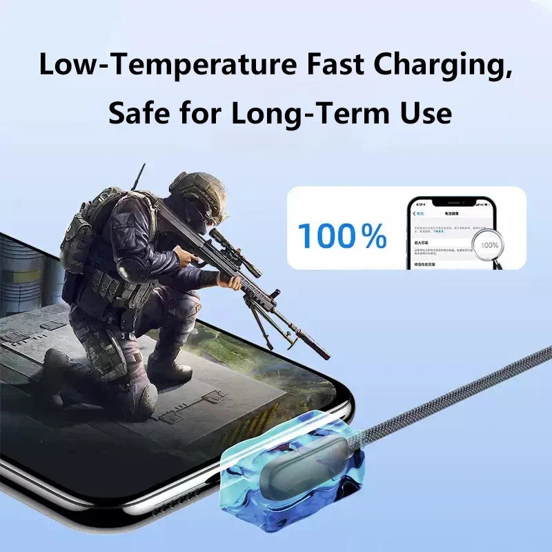 New 100W USB To Type C Fast Charging 90° Elbow Data Cable PD USB C Super Charging Game Cable For Samsung Huawei Realme iPhone