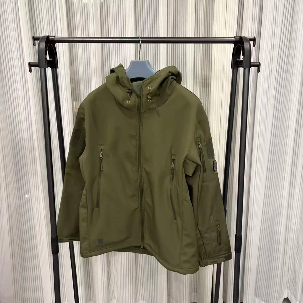 Men's Stormtrooper Jacket Windproof, Warm, Waterproof, Velvet Hooded Jacket Cycling Jacket Mountaineering Jacket Winter Jacket