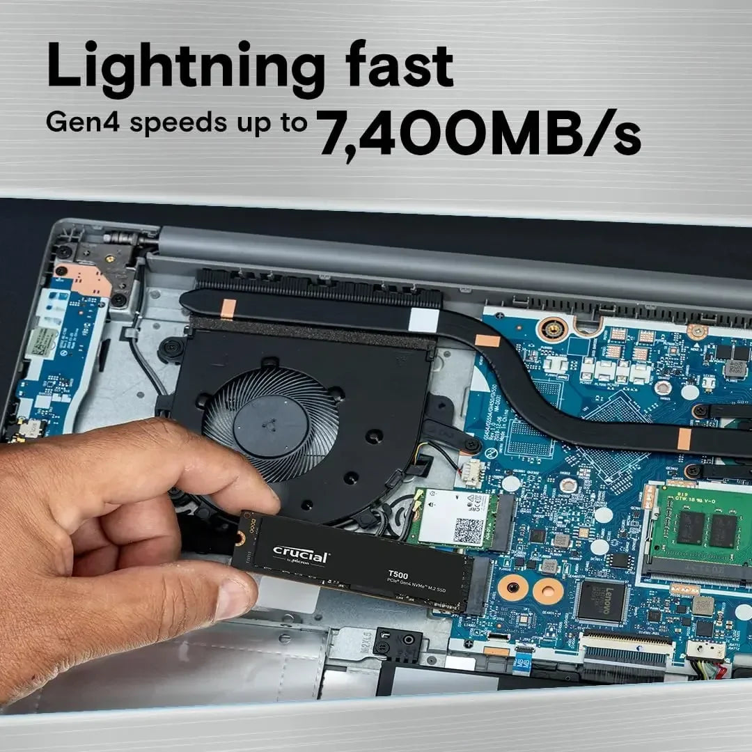 Fit PS5 Laptop PC Crucial T500 1TB PCIe Gen4 NVMe M.2 SSD 7300MB/s High Speed Gaming Drive OEM Original CT1000T500SSD8