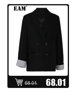 [EAM] Loose Fit Black Asymmetrical Big Size Sweatshirt New Turtleneck Long Sleeve Women Big Size Fashion Tide Spring 2026 OA869