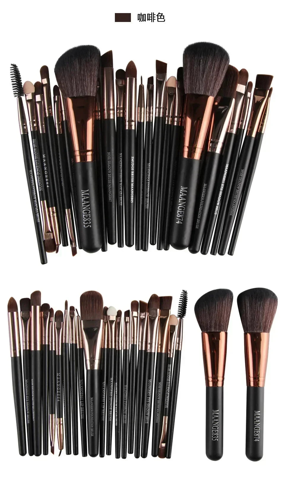 3/13/22pcs Professional Makeup Brushes Tools Set Make Up Brush Tools Kits for Eyeshadow Eyeliner Cosmetics Brushes Maquiagem