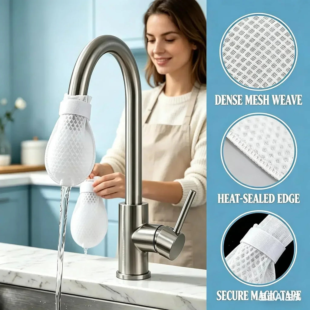 300/30PCS Faucet Filter Cotton Tap Water Filter Bag Faucet Anti Splash Tap Purifier Bag Kitchen Thickened Washable Sediment Bag