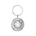Dawapara Protection Secret Seal of Solomon Pendant Keychain Witchcraft Hexagram Wealth Fortune Amulet Stainless Steel Jewelry