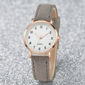 Fashion Women Watches Casual Arabic Dial Ladies Leather Band Quartz Watch Reloj Mujer Girls Clock Gift