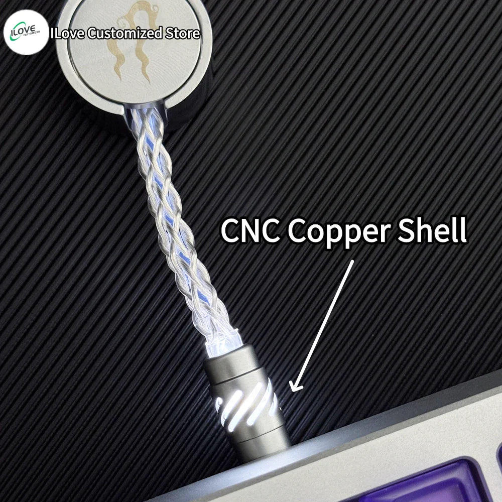 Magnetic axis keyboard cable Supports Dual 8k Magnetic Control lighting 1-to-2 TYPE-C  mechanical keyboard cable USB - TYPE C