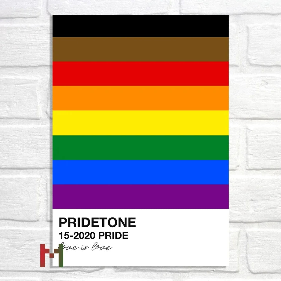 Abstract Pride Art Canvas Print Wall Decor LGBT Home Art