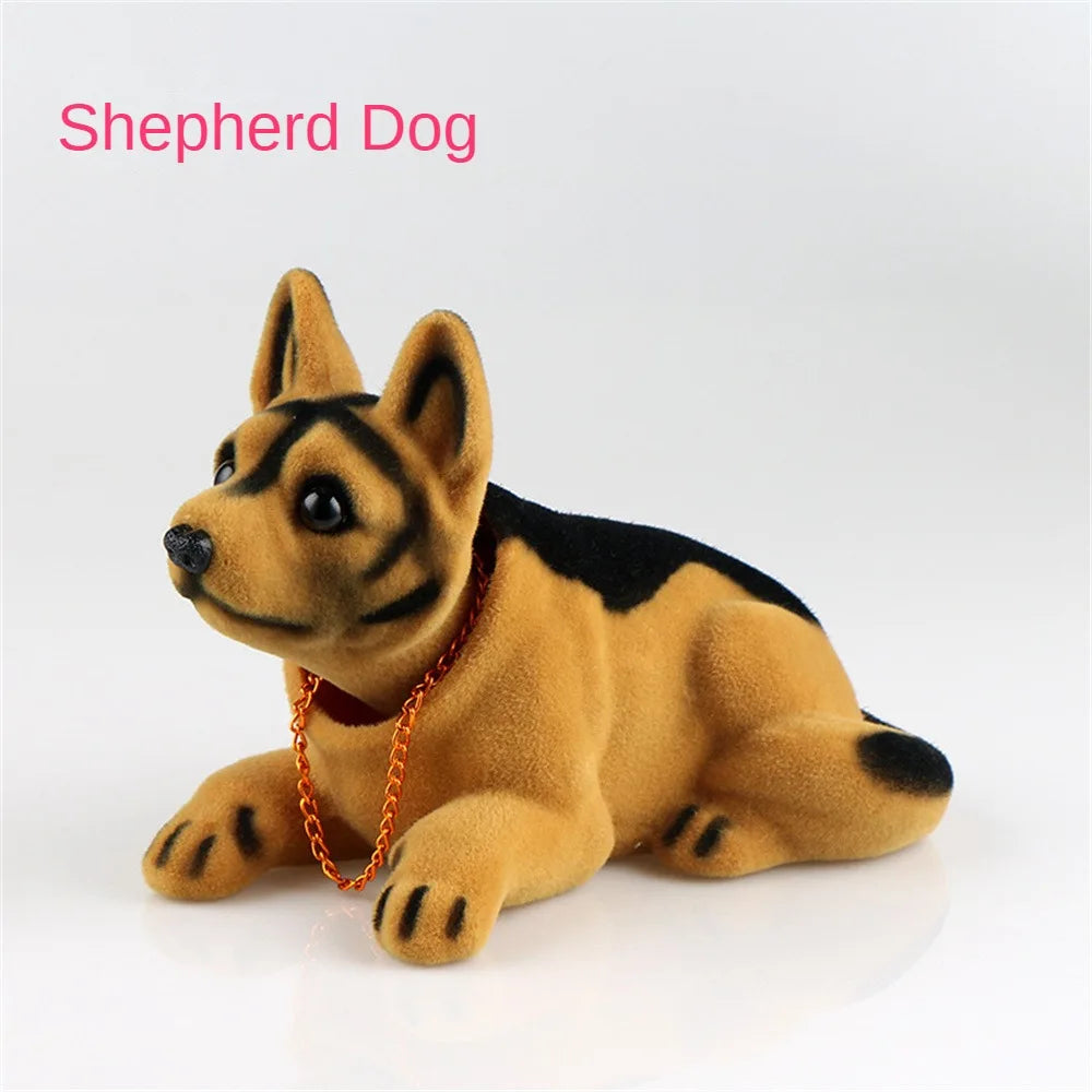 Car Ornament Shaking Dog Nodding Puppy Doll Cute Auto Dashboard Interior Decoration Shakes Head Bobblehead Dog Home Furnishings